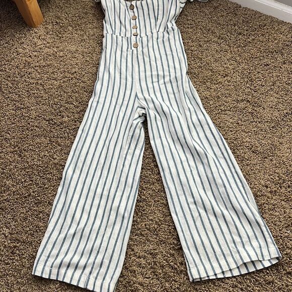 NWT Vintage Havana Pinstripe Jumpsuit with Open Back Size Small - Picture 11 of 13